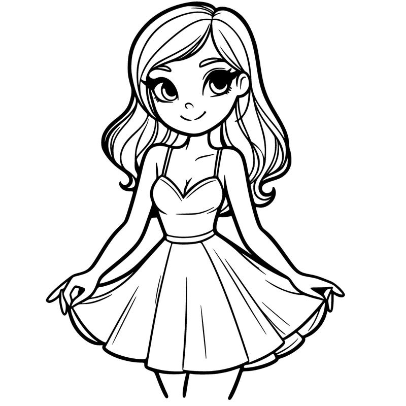 a woman with a short dress