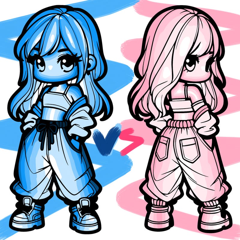 girl in crop top and baggy pants