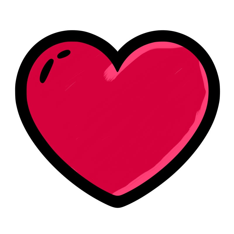 a blank heart