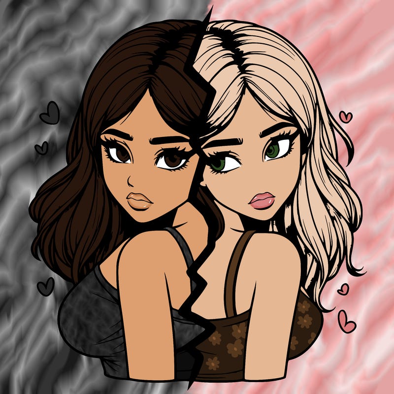 realistic girl split