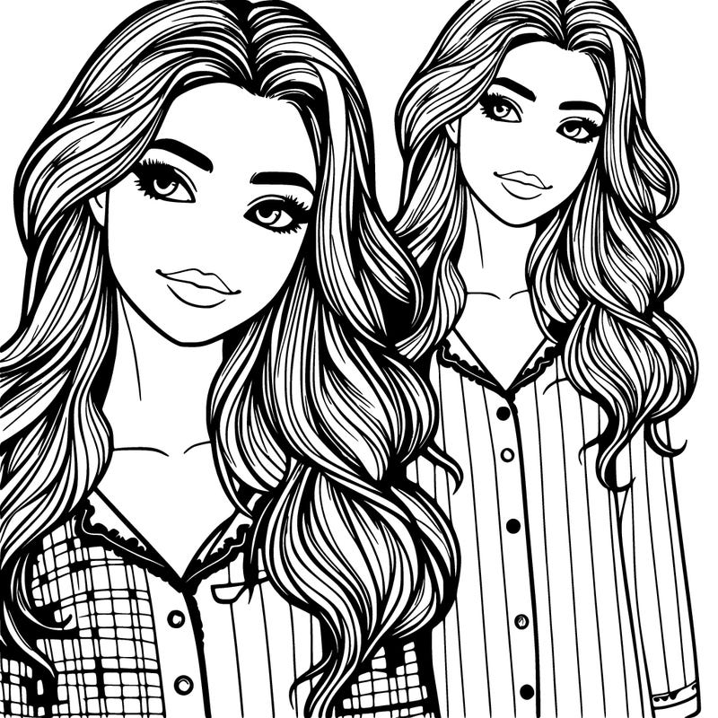 beautiful teenage girl in pajamas realistic