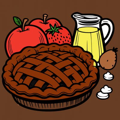 a pie of food