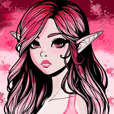 elf girl realistic dark fantasy