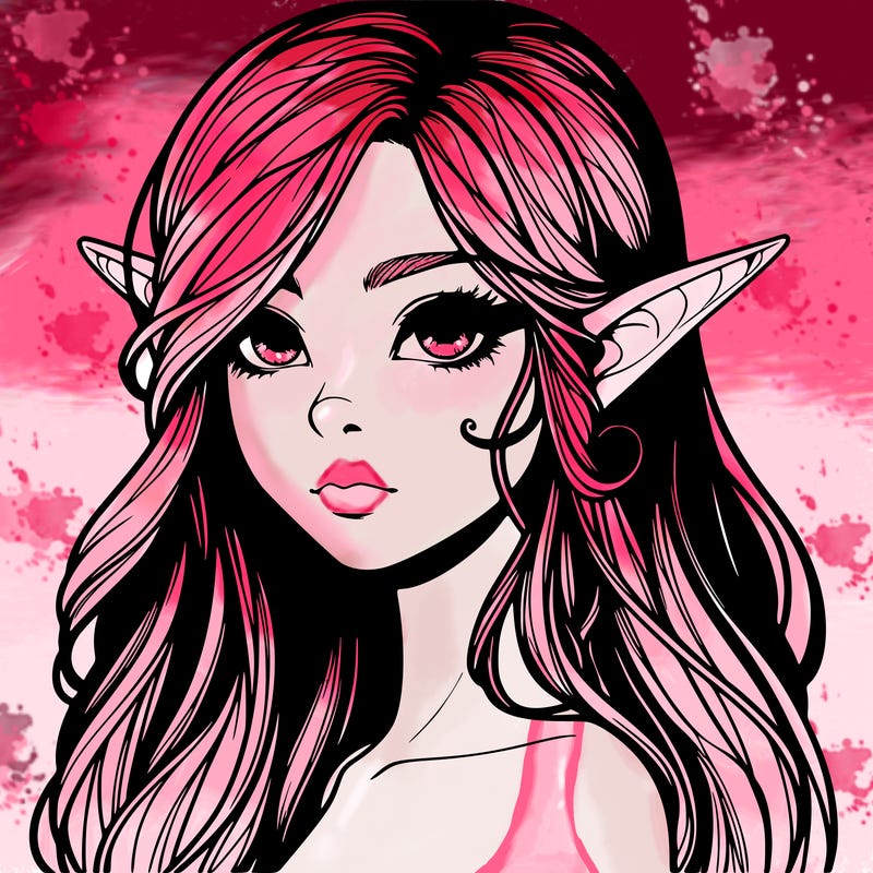 elf girl realistic dark fantasy