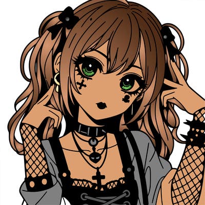 goth anime girl