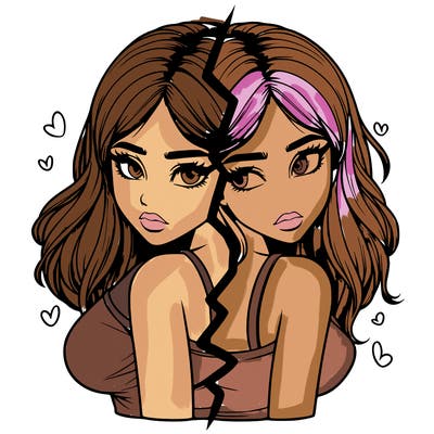 realistic girl split