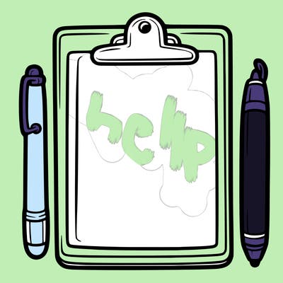 blank clip board with pen