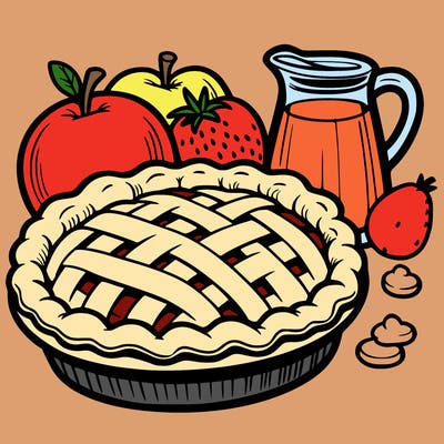 a pie of food