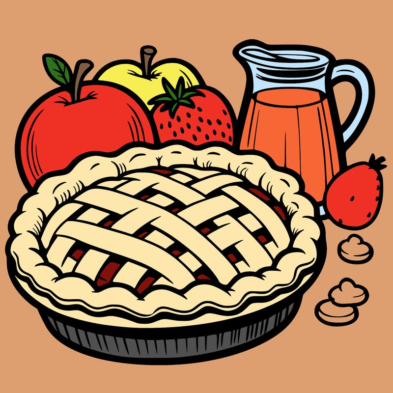a pie of food