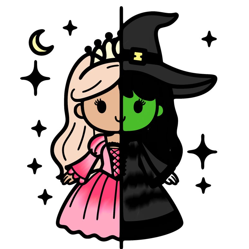 split princess and witch