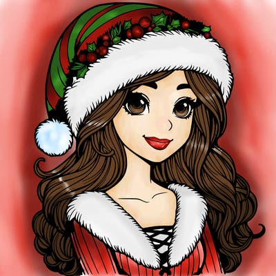 realistic christmas  girl