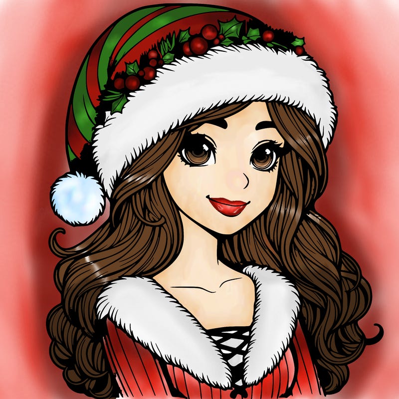 realistic christmas  girl