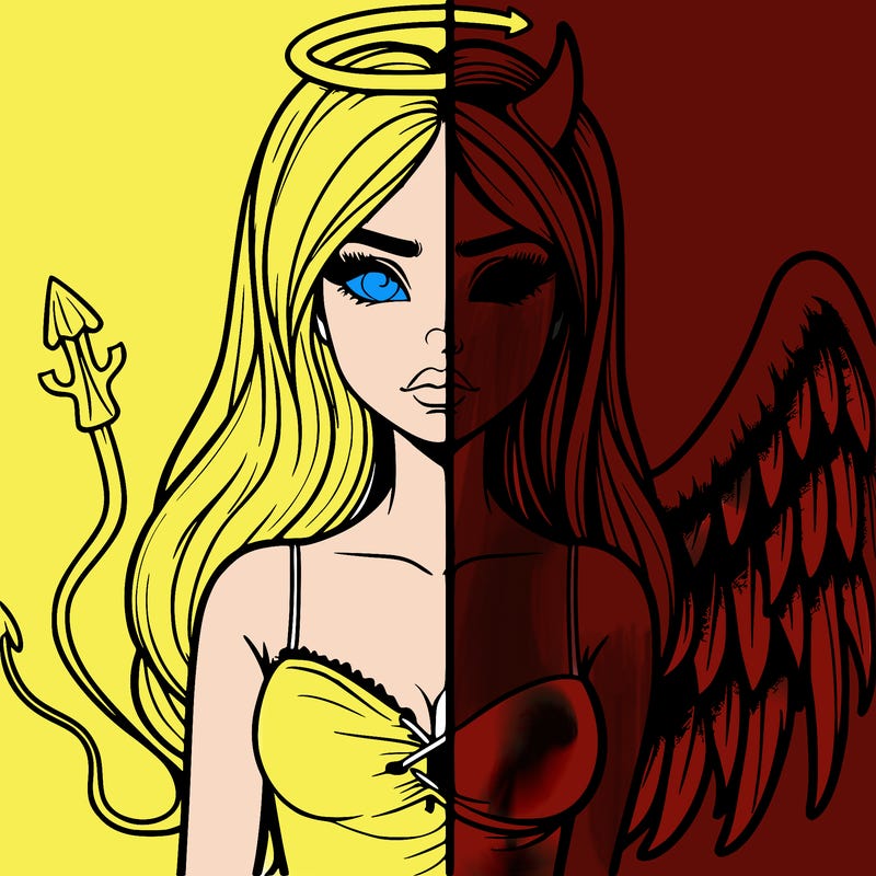 devil vs angel realistic girl