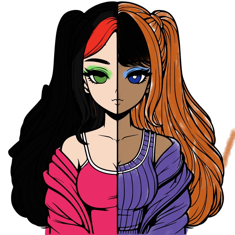 realistic girl split