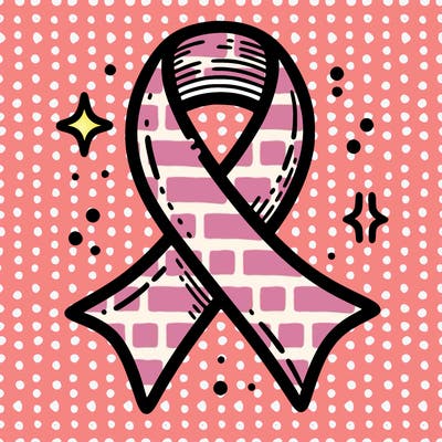 ribbon symbol of national breast cancer awareness month