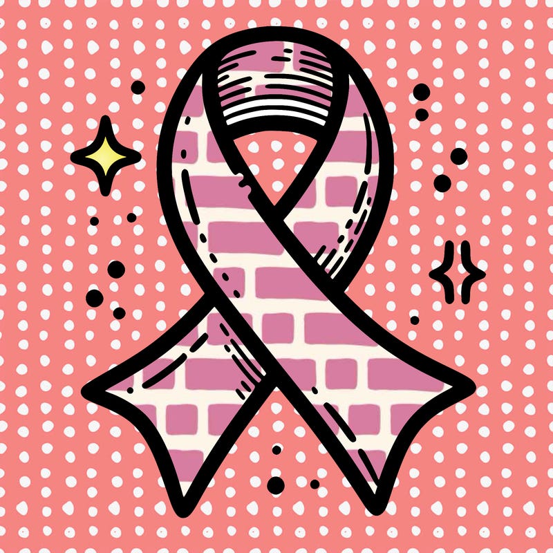 ribbon symbol of national breast cancer awareness month
