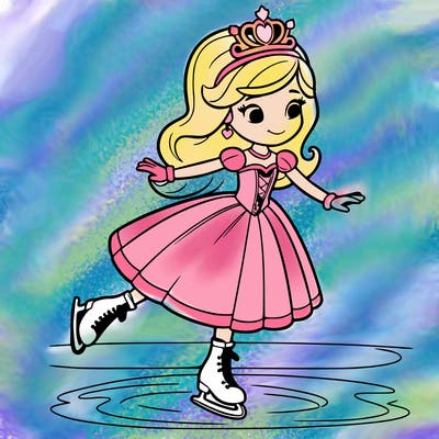 princess skating on ice
