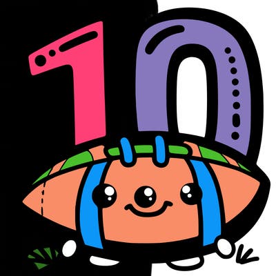 football with the number 10