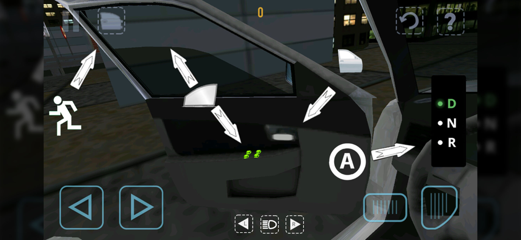 Car Simulator Priorik - Interactive car interior and door controls in Car Simulator Priorik gameplay.
