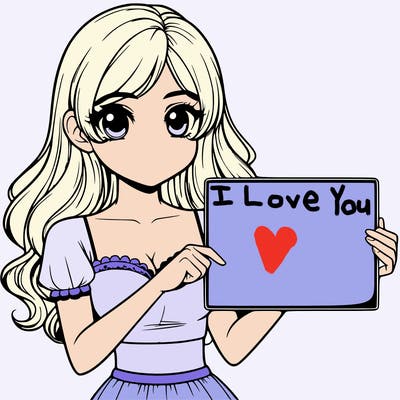 realistic pretty girl holding blank sign