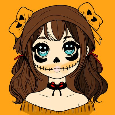 realistic girl halloween