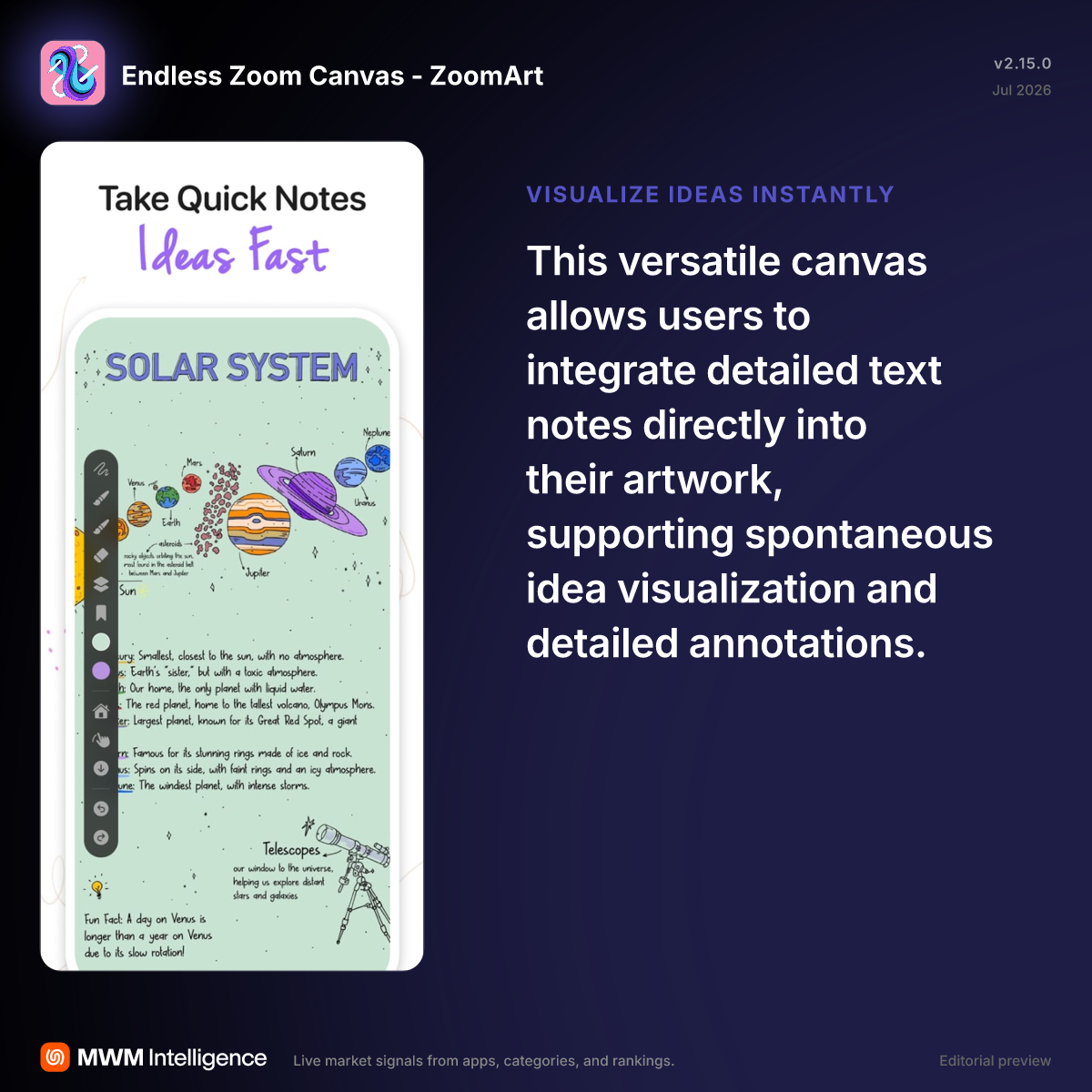 Endless Zoom Canvas - ZoomArt - Graphics & Design App | MWM