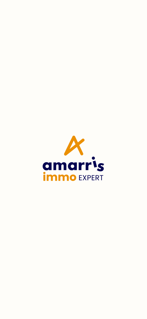 Logo de la aplicación Amarris Immo Expert sobre fondo blanco