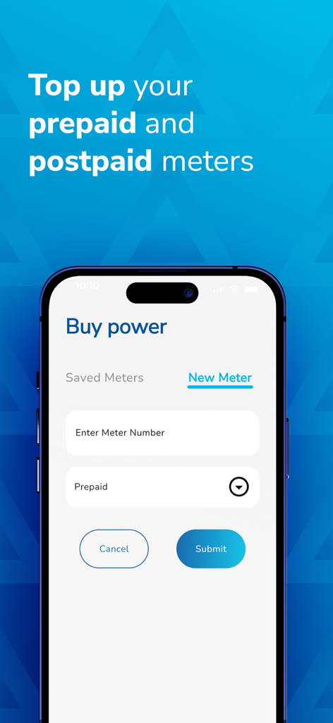 NEDCo - NEDCo app interface for buying power and topping up electricity meters