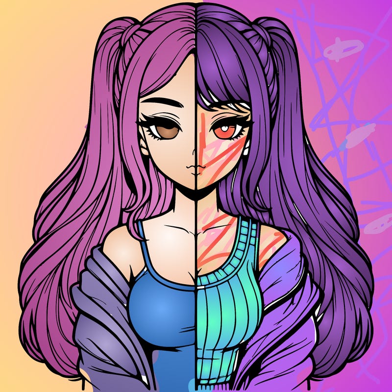 realistic girl split