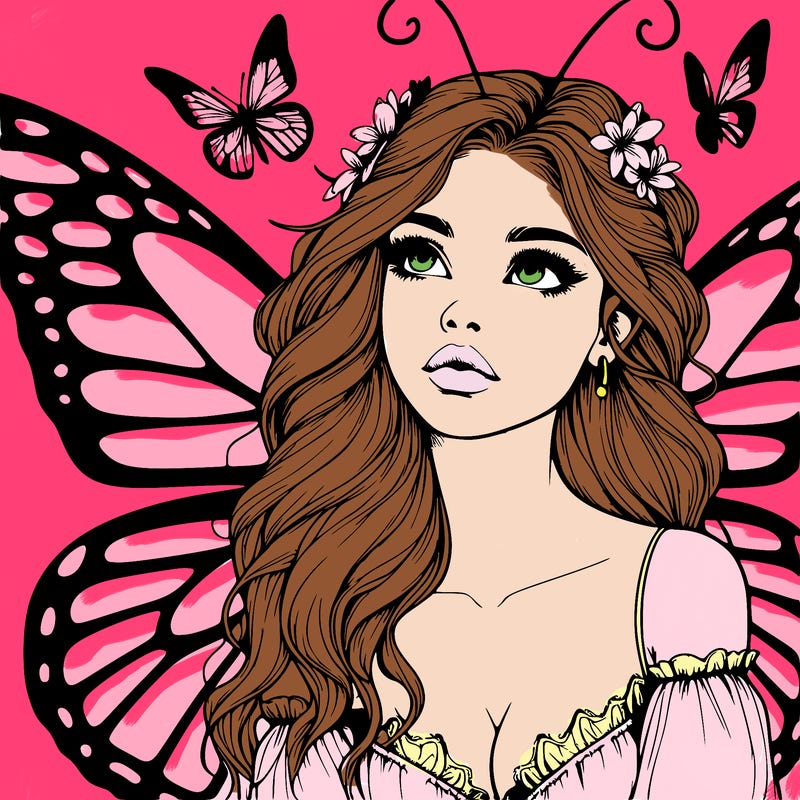 butterfly fairy realistic girl