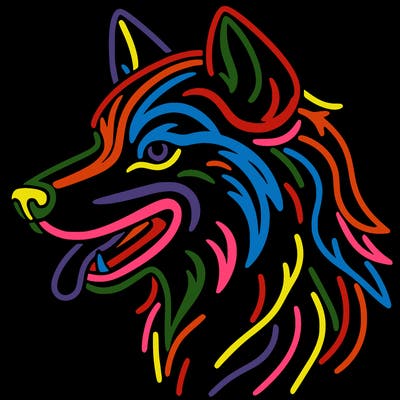 neon wolf