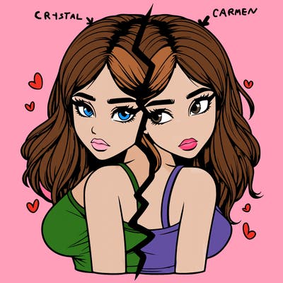 realistic girl split