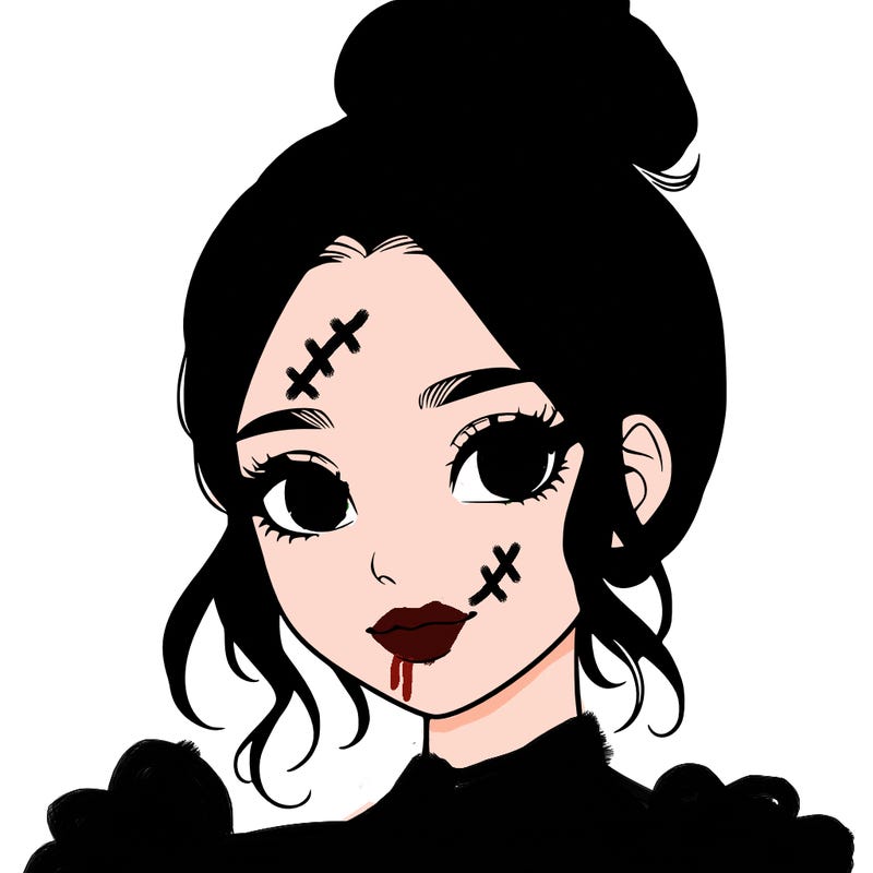 realistic pretty girl with hair in bun