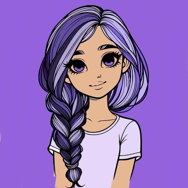 realistic girl with a braid