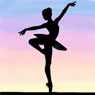 realistic person doing ballet