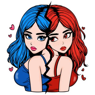 realistic girl split