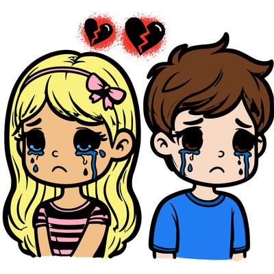 girl and boy both heartbroken