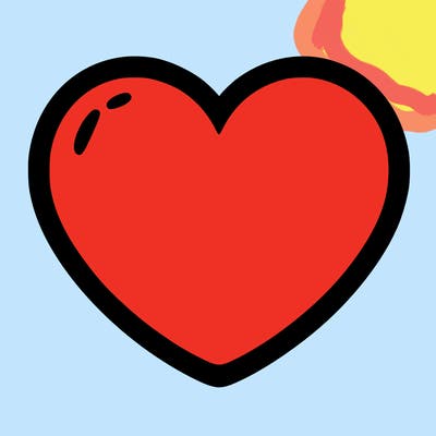 a blank heart