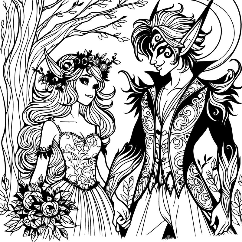realistic fae night prince and spring girlfriend