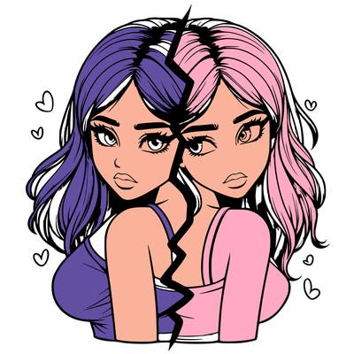 realistic girl split