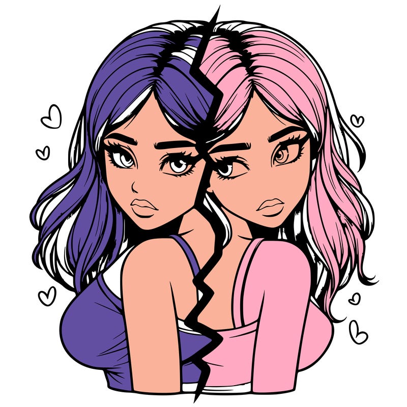 realistic girl split