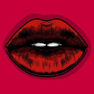 realistic mouth with lips