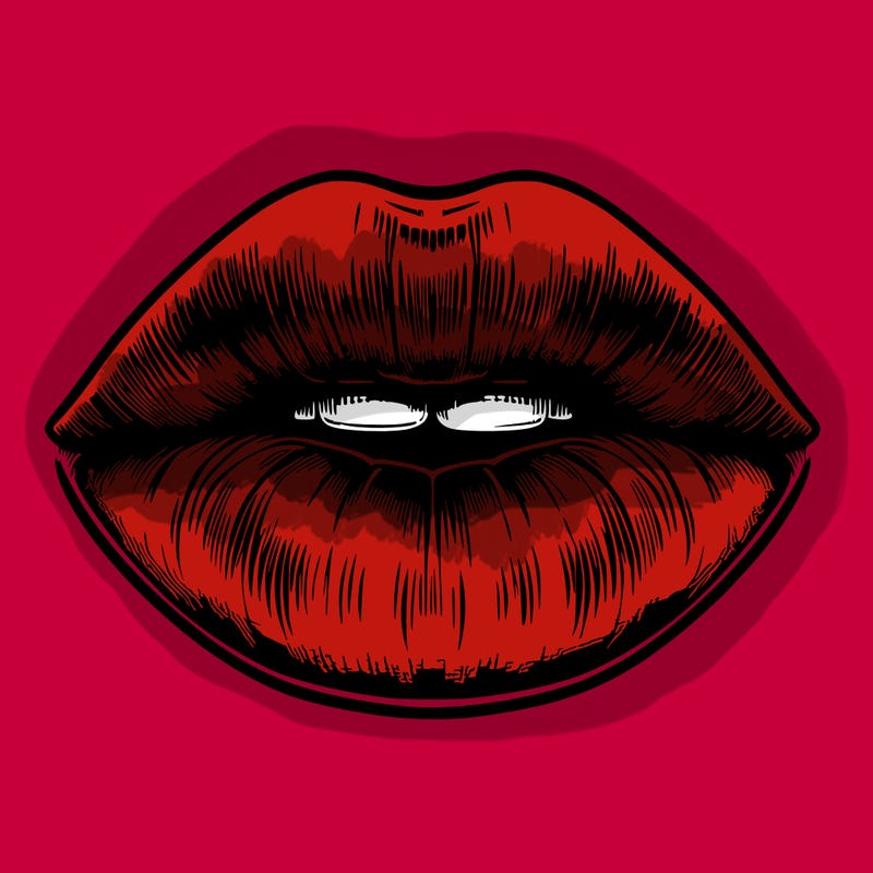 realistic mouth with lips