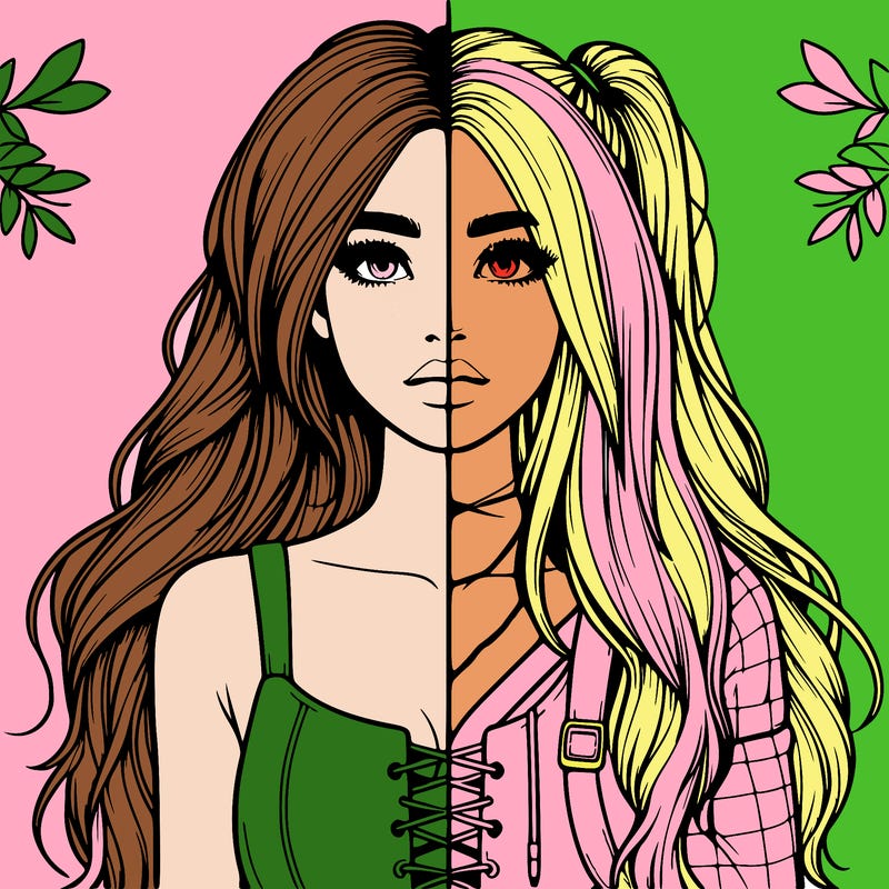 realistic girl split