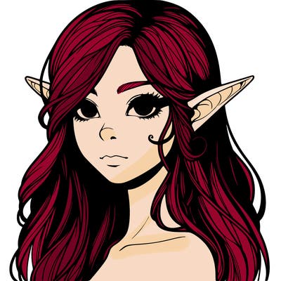 elf girl realistic dark fantasy