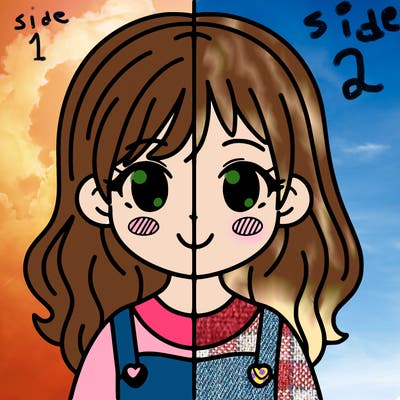 girl with two sides