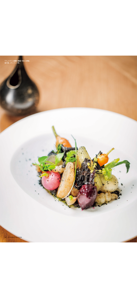 料理王国 - Artistic fine dining vegetable plating from Cuisine Kingdom digital magazine