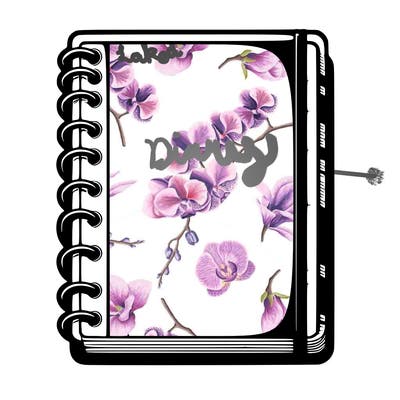 blank, realistic notebook