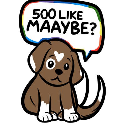 a puppy that says 5 like maybe