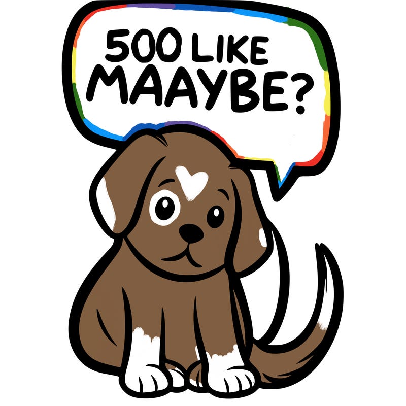 a puppy that says 5 like maybe